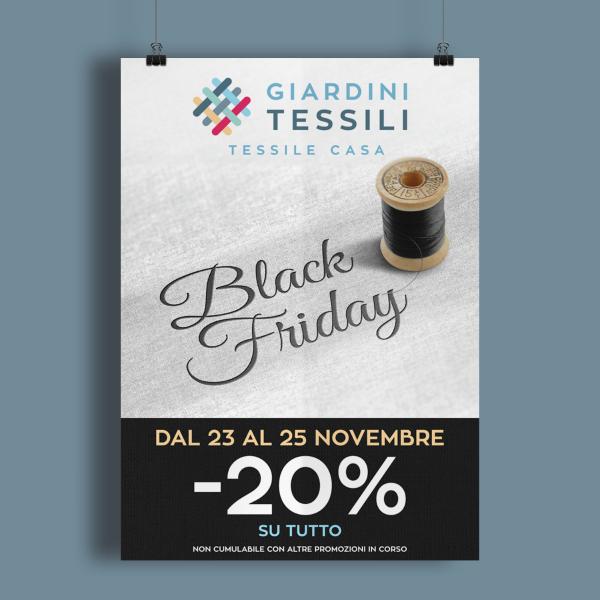 Grafica pubblicitaria Giardini Tessili