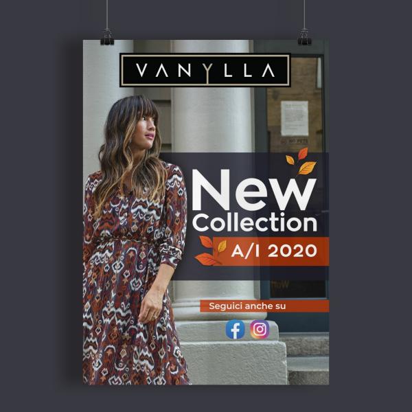 Grafica pubblicitaria Vanylla autunno inverno 2020