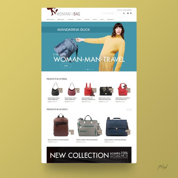 Realizzazione sito web Woman in bag