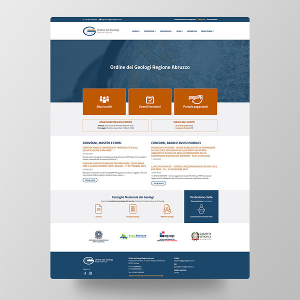 Sito web Ordine Geologi Abruzzo