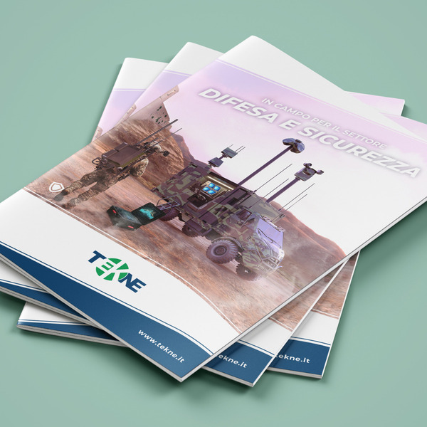 Grafica brochure A4 Tekne Difesa