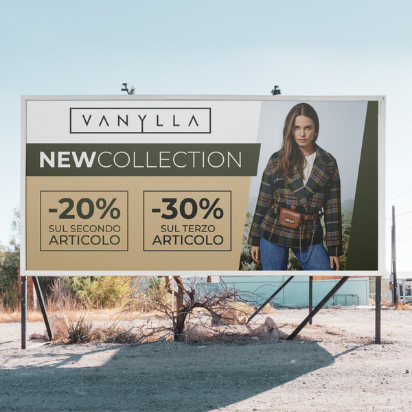 Grafica pubblicitaria Vanylla New Collection