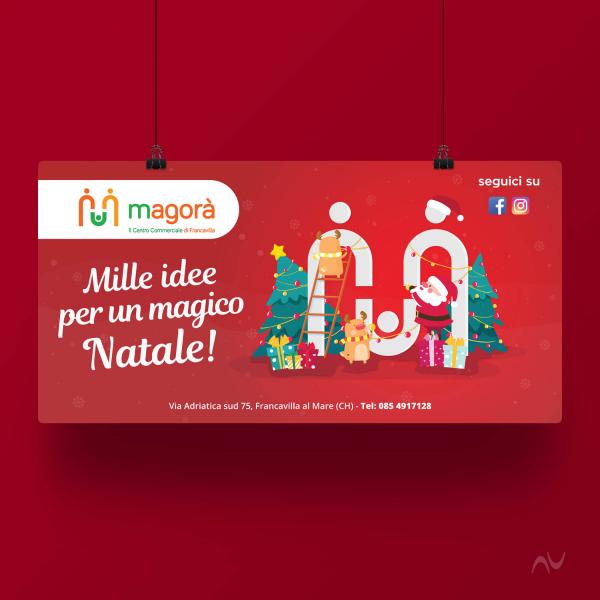 Grafica pubblicitaria Magorà Natale 2019